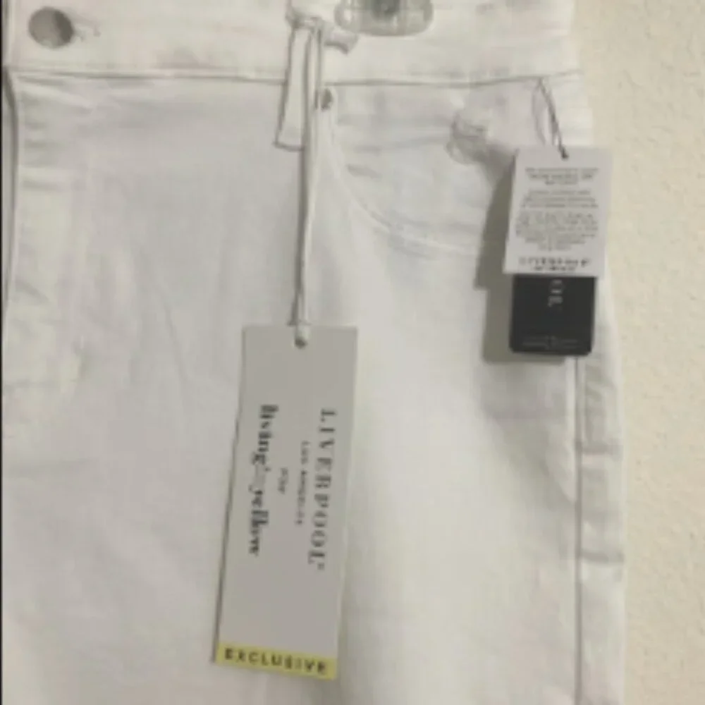 LIVERPOOL The Crop Straight Distressed Denim Jean Pants Women's Size 16/33